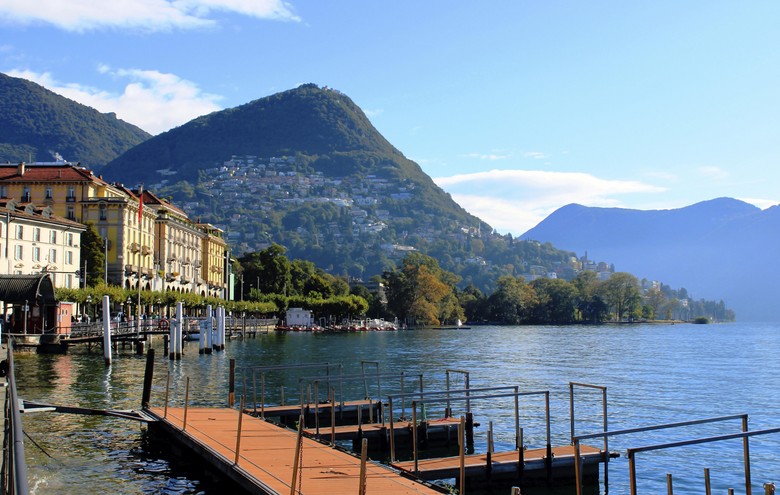 Foto der Seepromenade in Lugano in der Regione Ticino